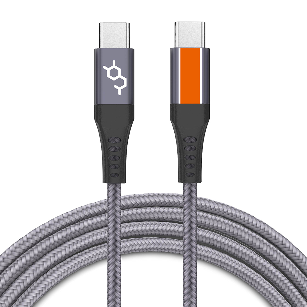 ナイロン編組 USB-C から USB-C 高速チャージ & 同期ケーブル, 4ft. /120cm, 最も耐久性のある構造